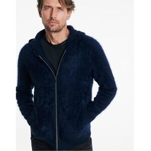 John Varvatos Catherine Cashmere Hoodie Midnight size Small